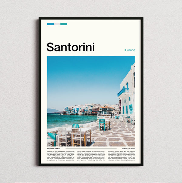 Santorini - Waterfront Terrace - Travel Print