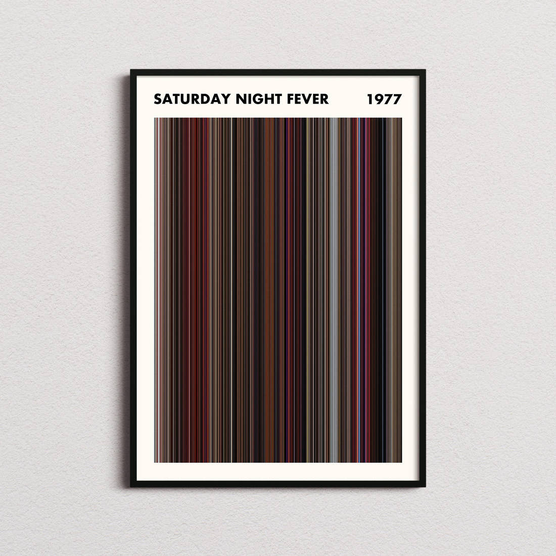 Saturday Night Fever Movie Barcode Poster - Simplified