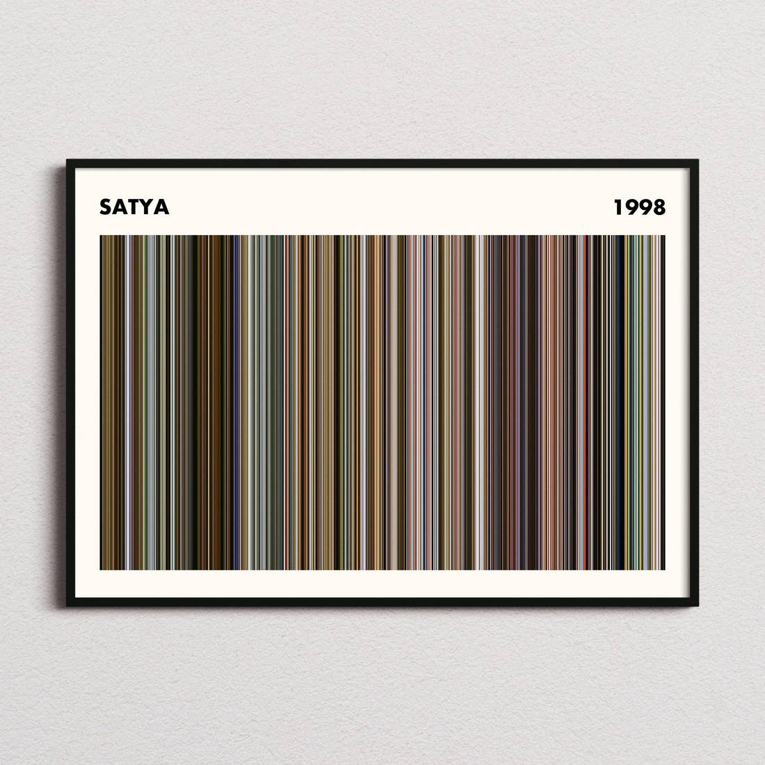 Satya Movie Barcode Poster - Simplified