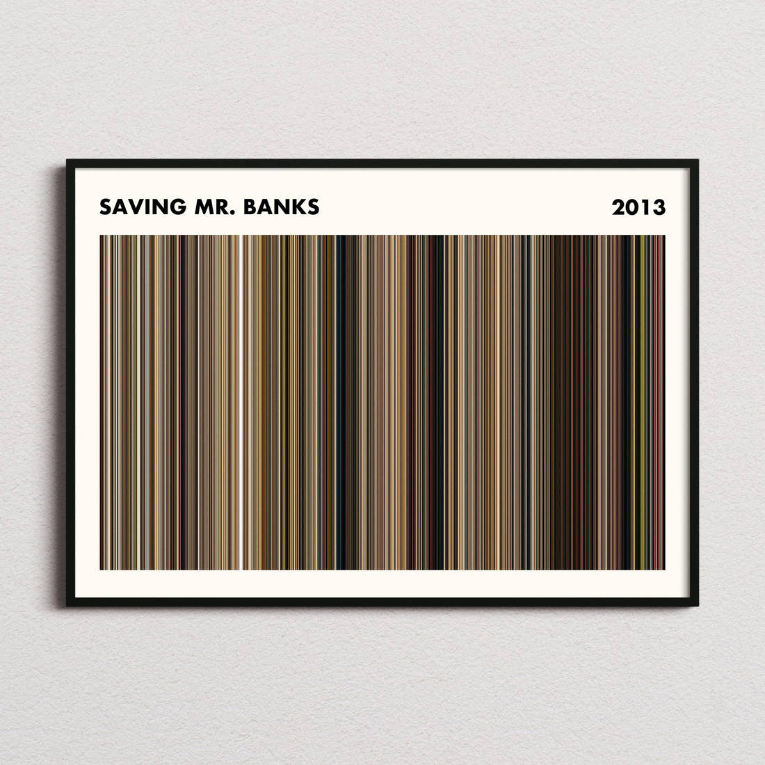 Saving Mr. Banks Movie Barcode Poster - Simplified