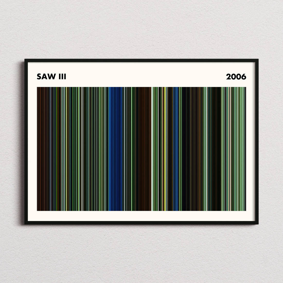 Saw 3 Movie Barcode Poster - Simplified