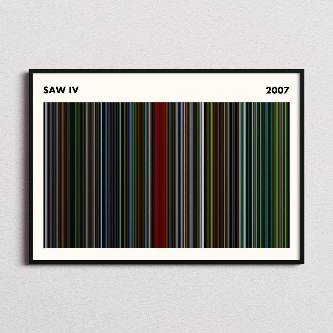 Saw 4 Movie Barcode Poster - Simplified