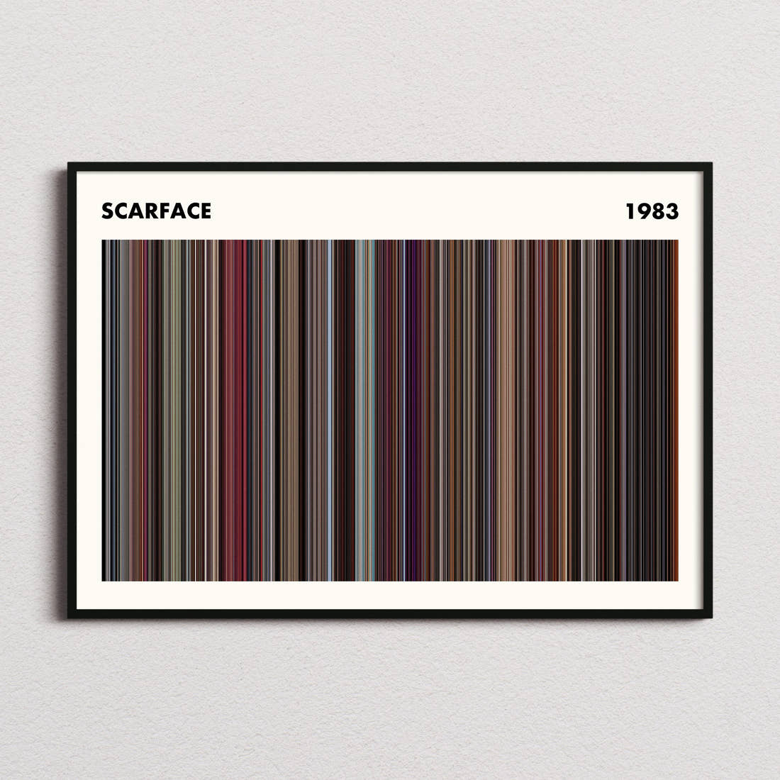 Scarface Movie Barcode Poster - Simplified