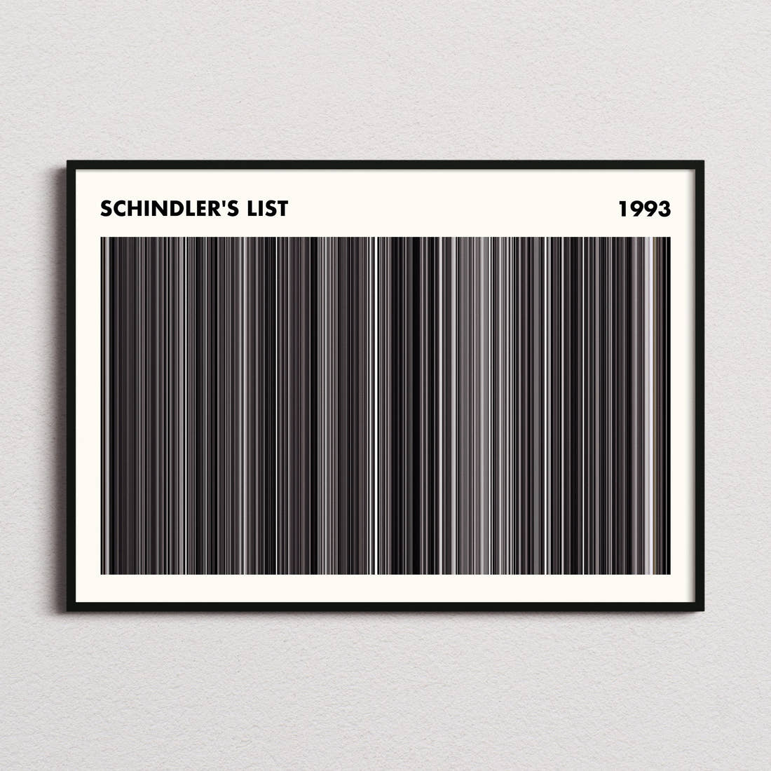 Schindler's List Movie Barcode Poster - Simplified
