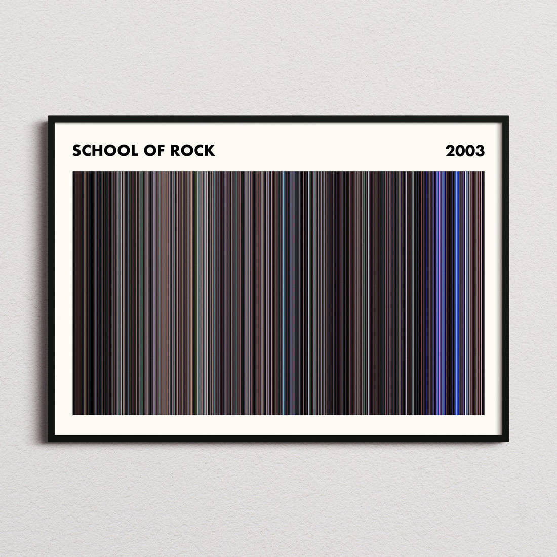 School of Rock Movie Barcode Poster - Simplified