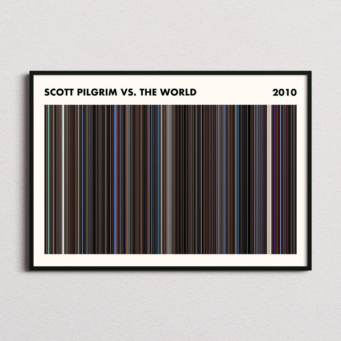 Scott Pilgrim vs. the World Movie Barcode Poster - Simplified