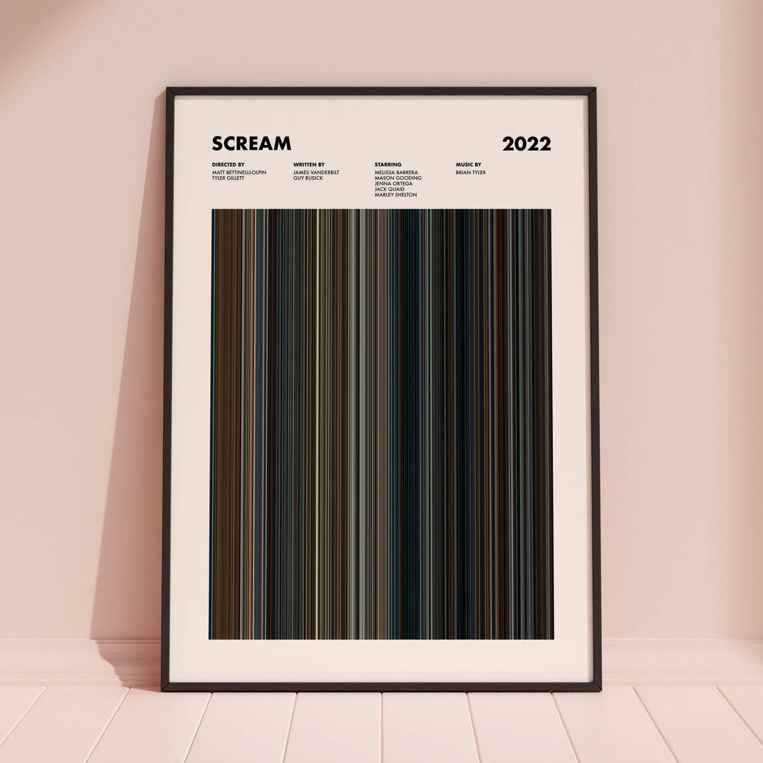 Scream Movie Barcode Poster