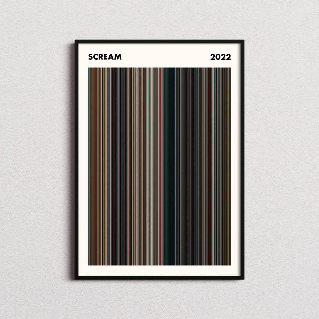 Scream Movie Barcode Poster - Simplified