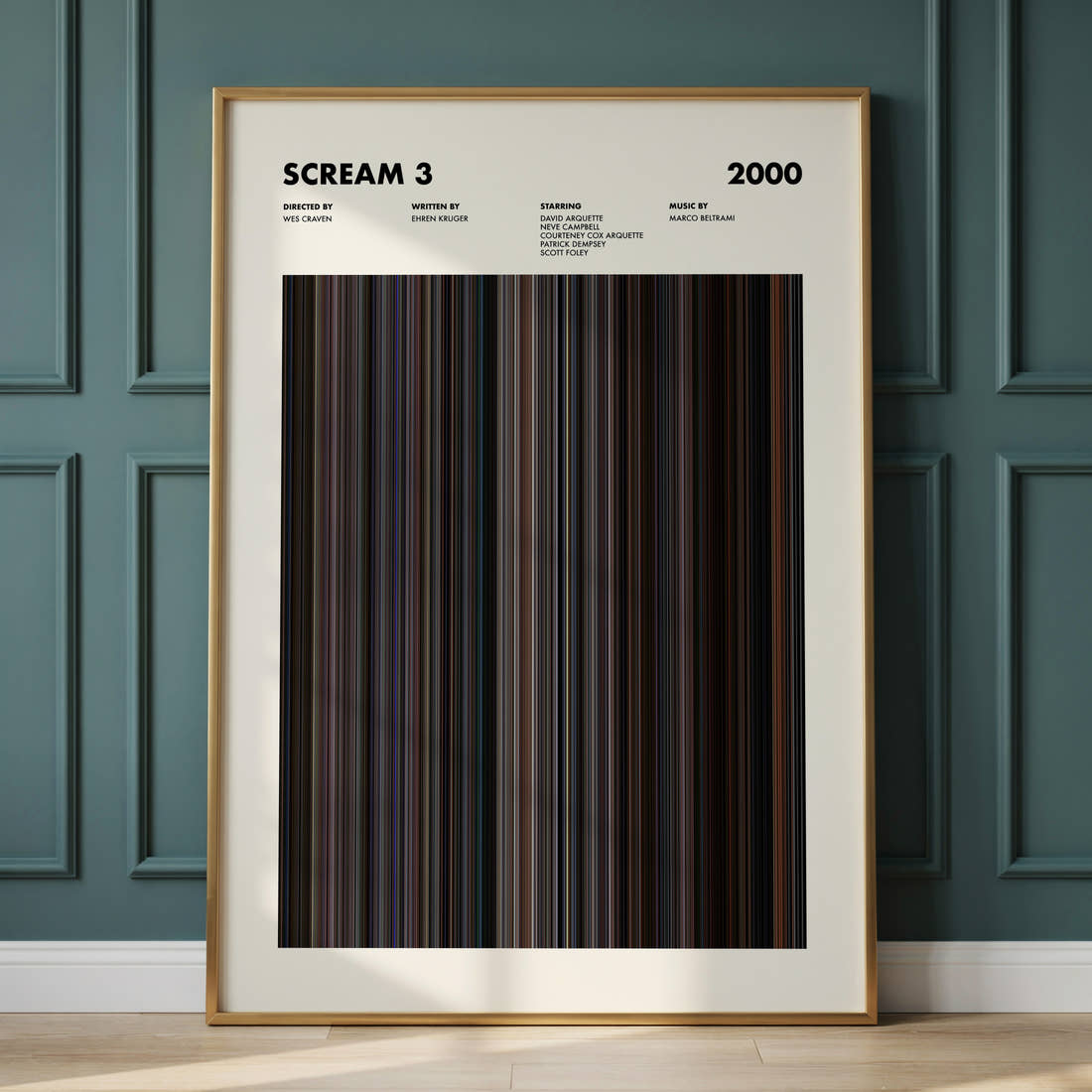 Scream 3 Movie Barcode Poster