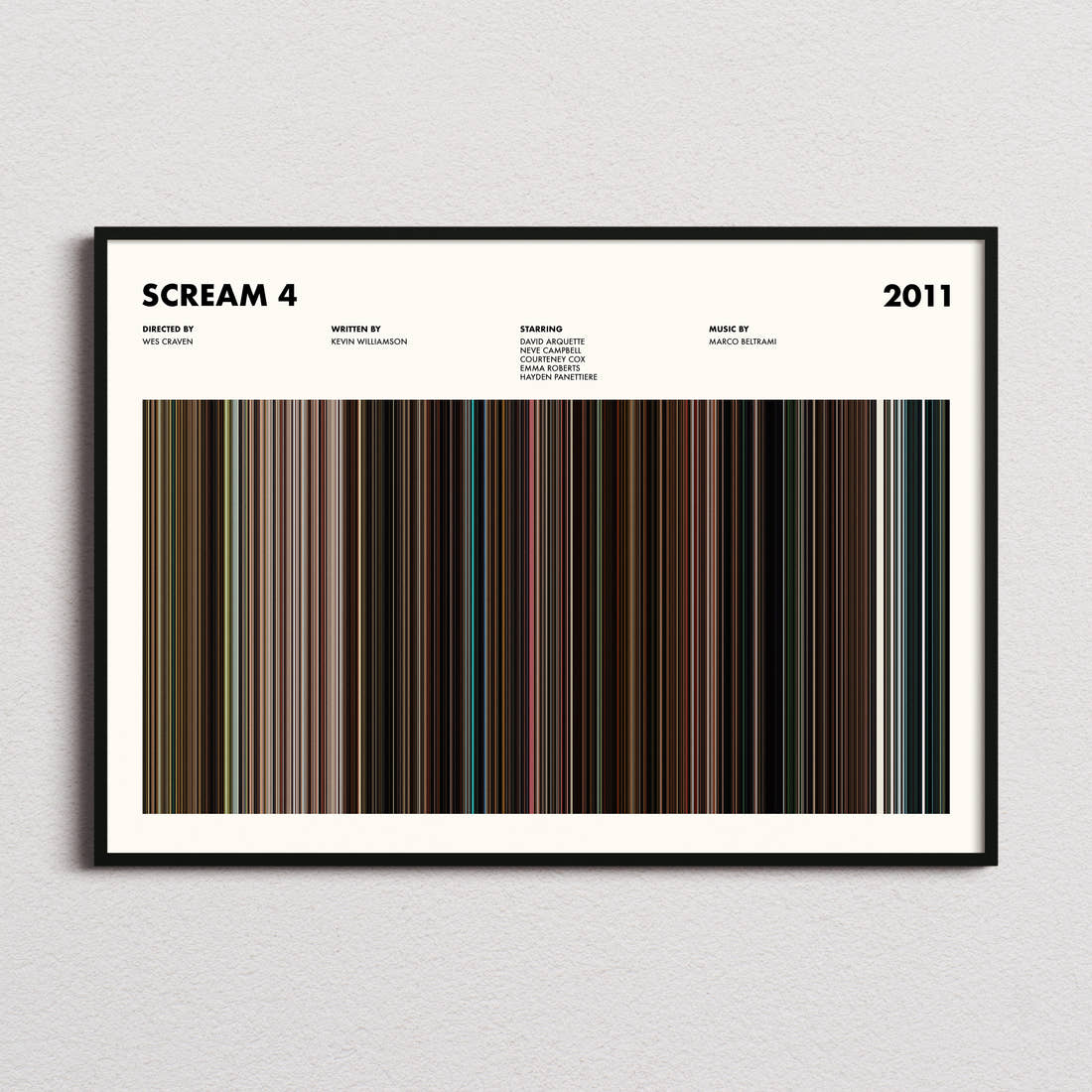 Scream 4 Movie Barcode Poster