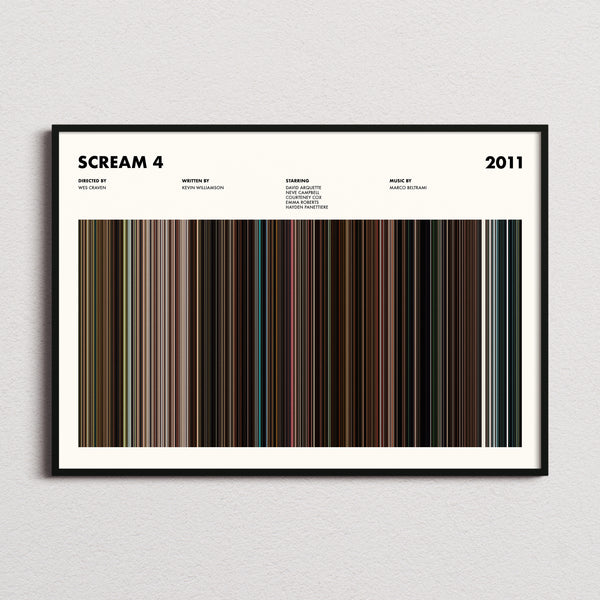 Scream 4 Movie Barcode Poster