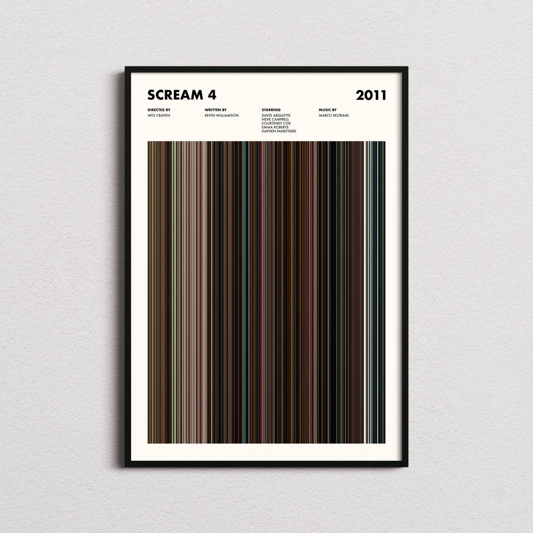Scream 4 Movie Barcode Poster