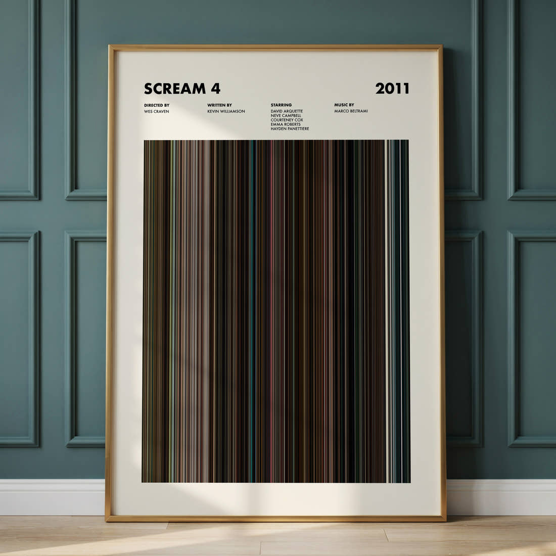 Scream 4 Movie Barcode Poster