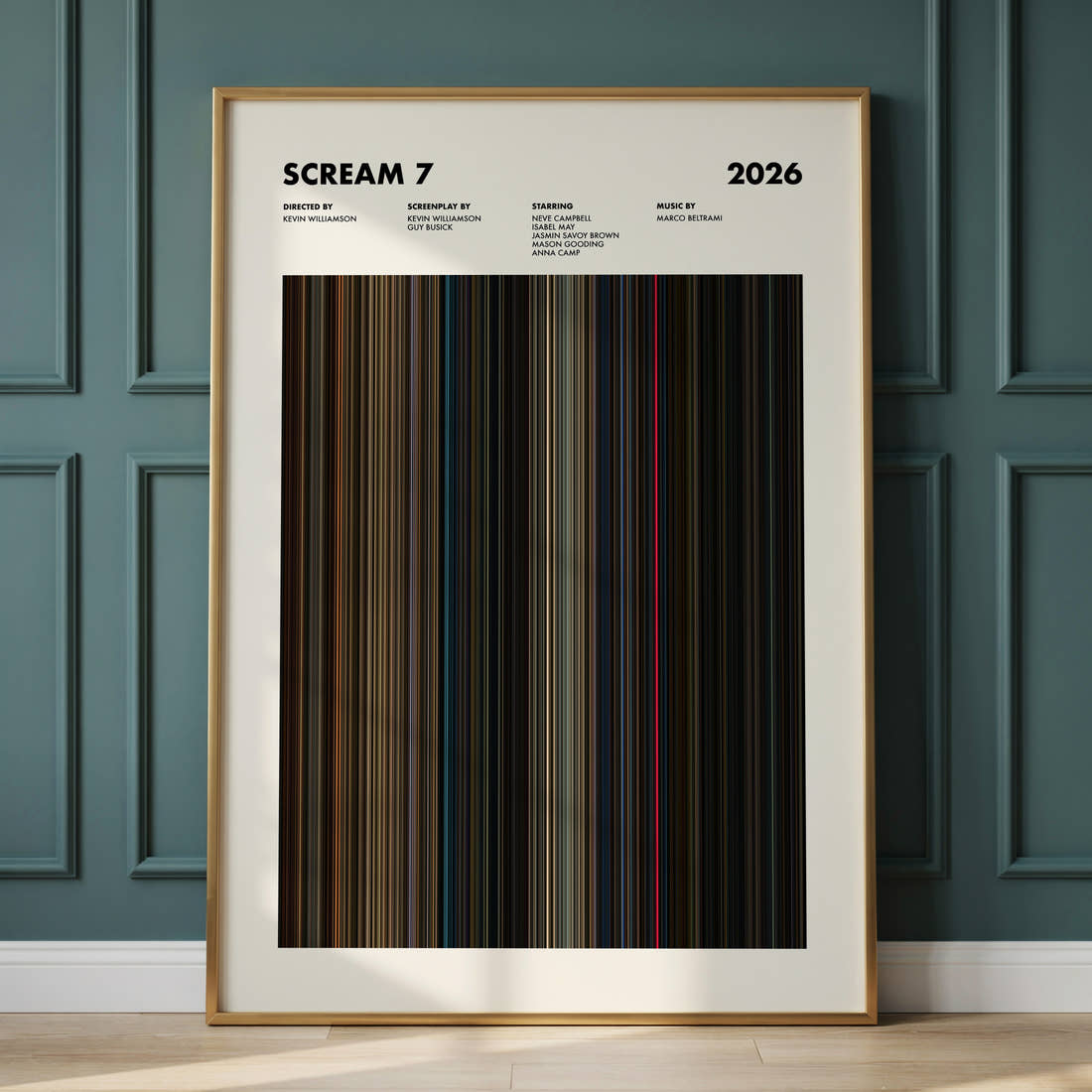 Scream 7 Movie Barcode Poster