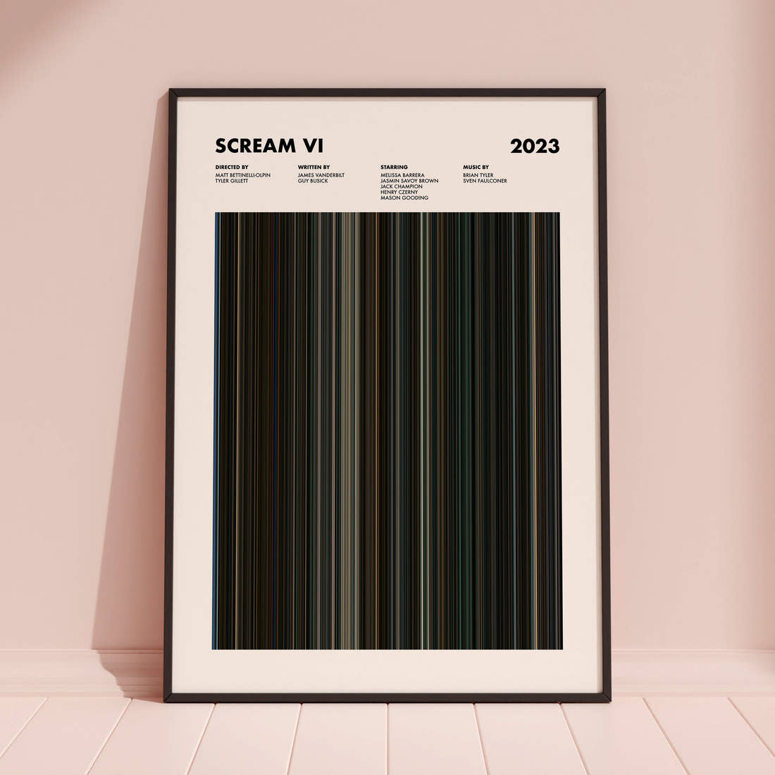 Scream VI Movie Barcode Poster