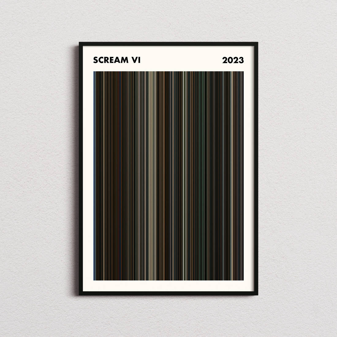 Scream VI Movie Barcode Poster - Simplified