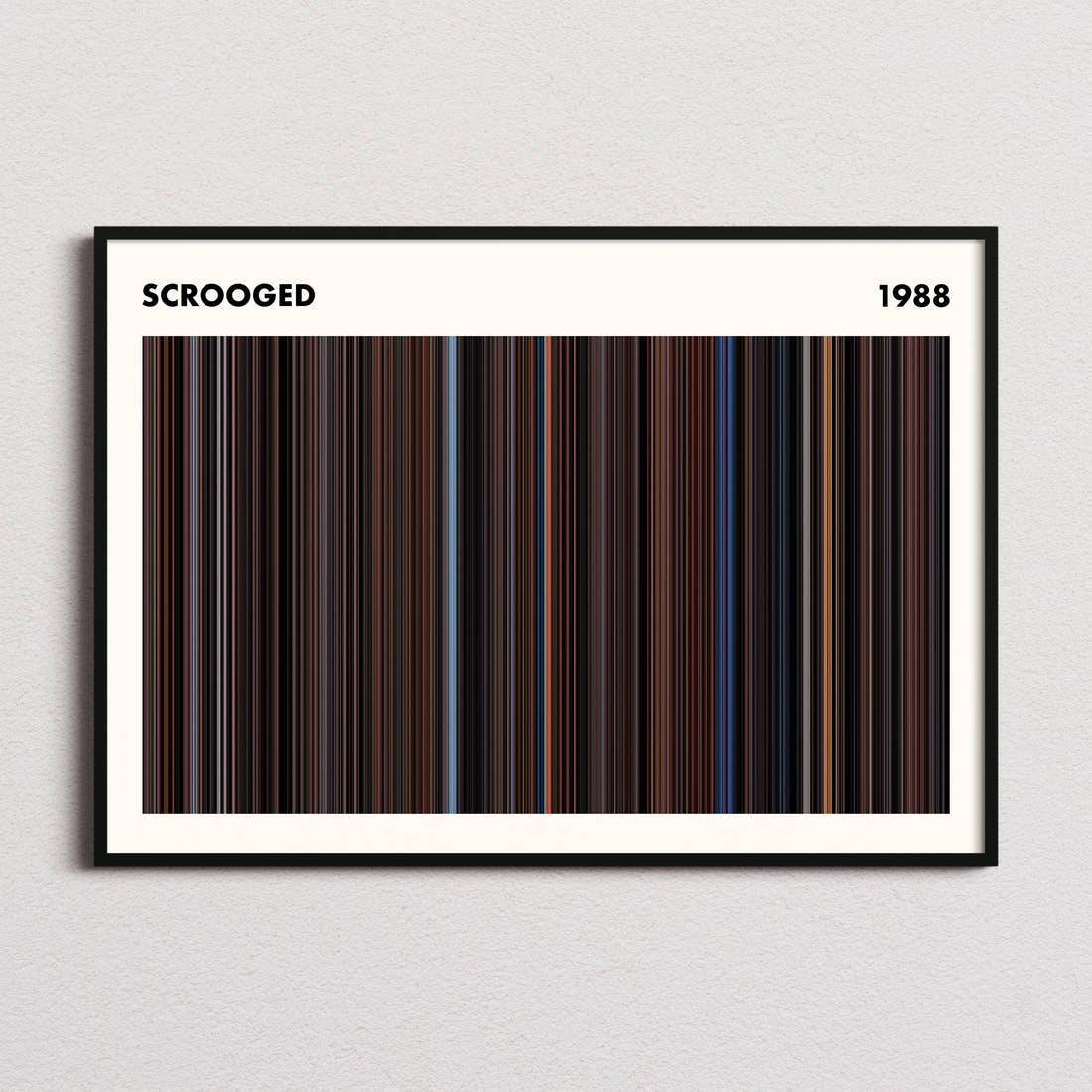 Scrooged Movie Barcode Poster - Simplified
