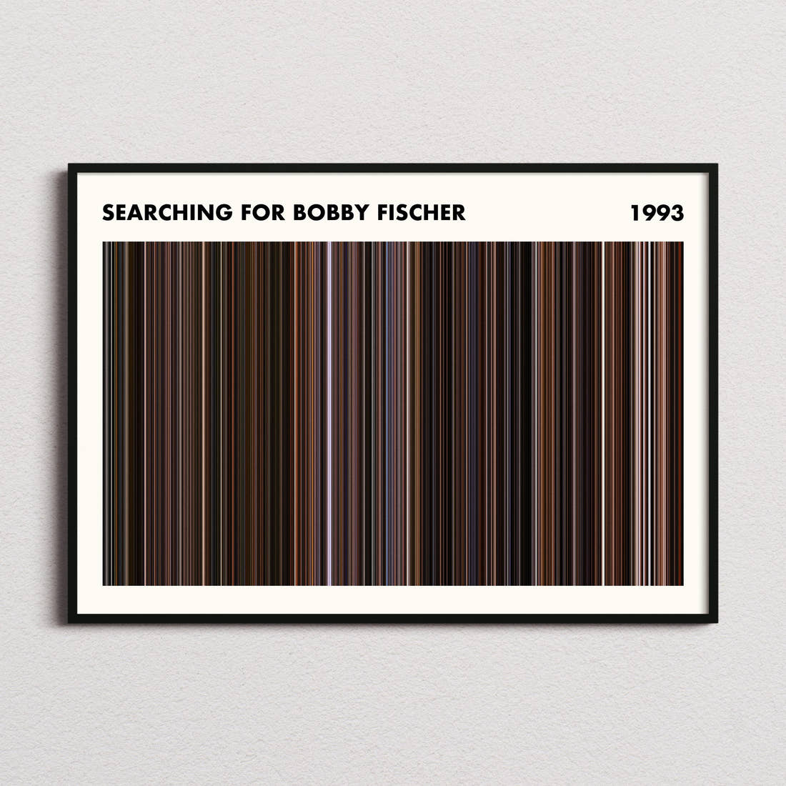 Searching for Bobby Fischer Movie Barcode Poster - Simplified