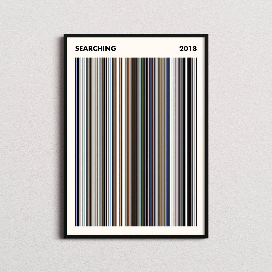 Searching Movie Barcode Poster - Simplified