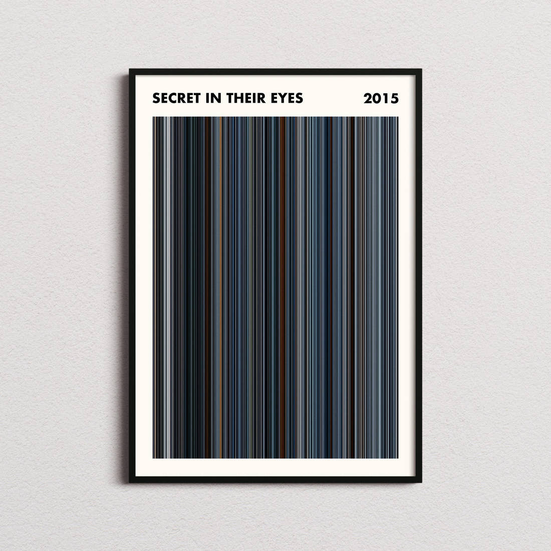 Secret in Their Eyes Movie Barcode Poster - Simplified