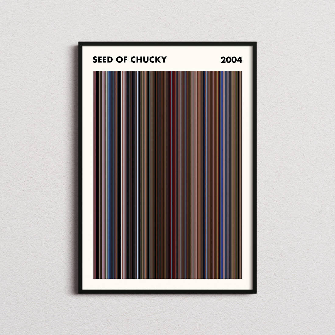 Seed of Chucky Movie Barcode Poster - Simplified
