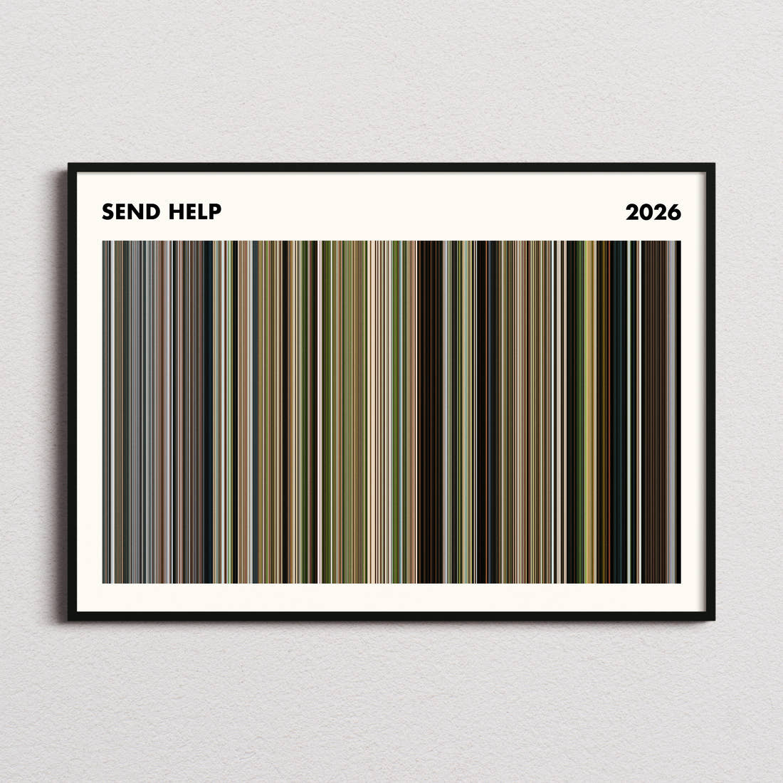 Send Help Movie Barcode Poster - Simplified