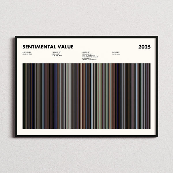 Sentimental Value Movie Barcode Poster