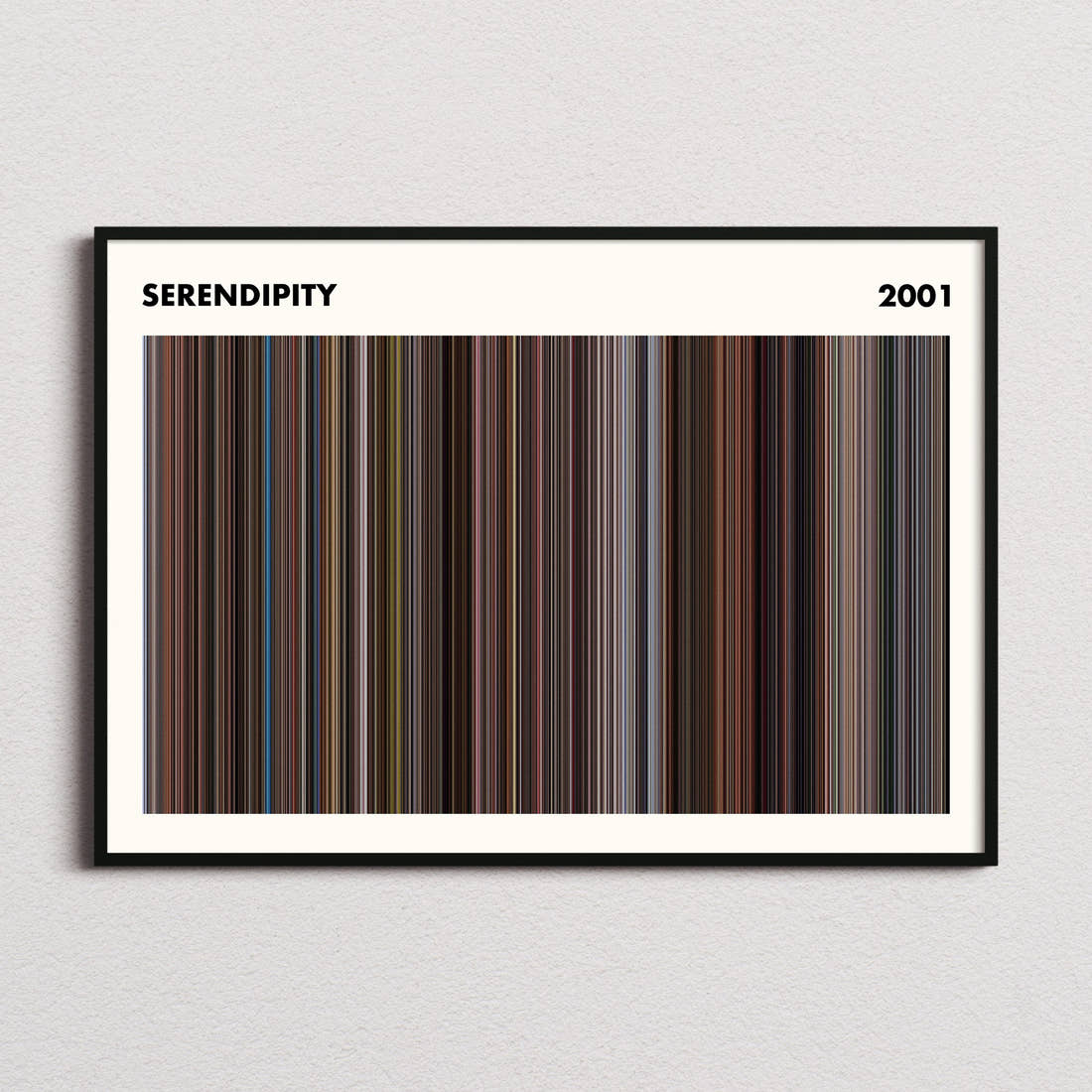Serendipity Movie Barcode Poster - Simplified