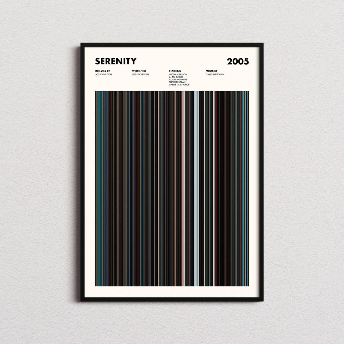 Serenity Movie Barcode Poster