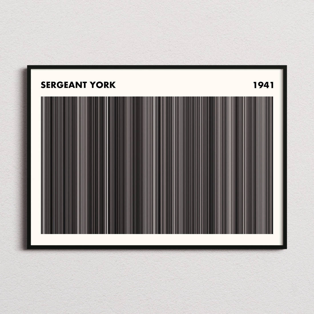 Sergeant York Movie Barcode Poster - Simplified