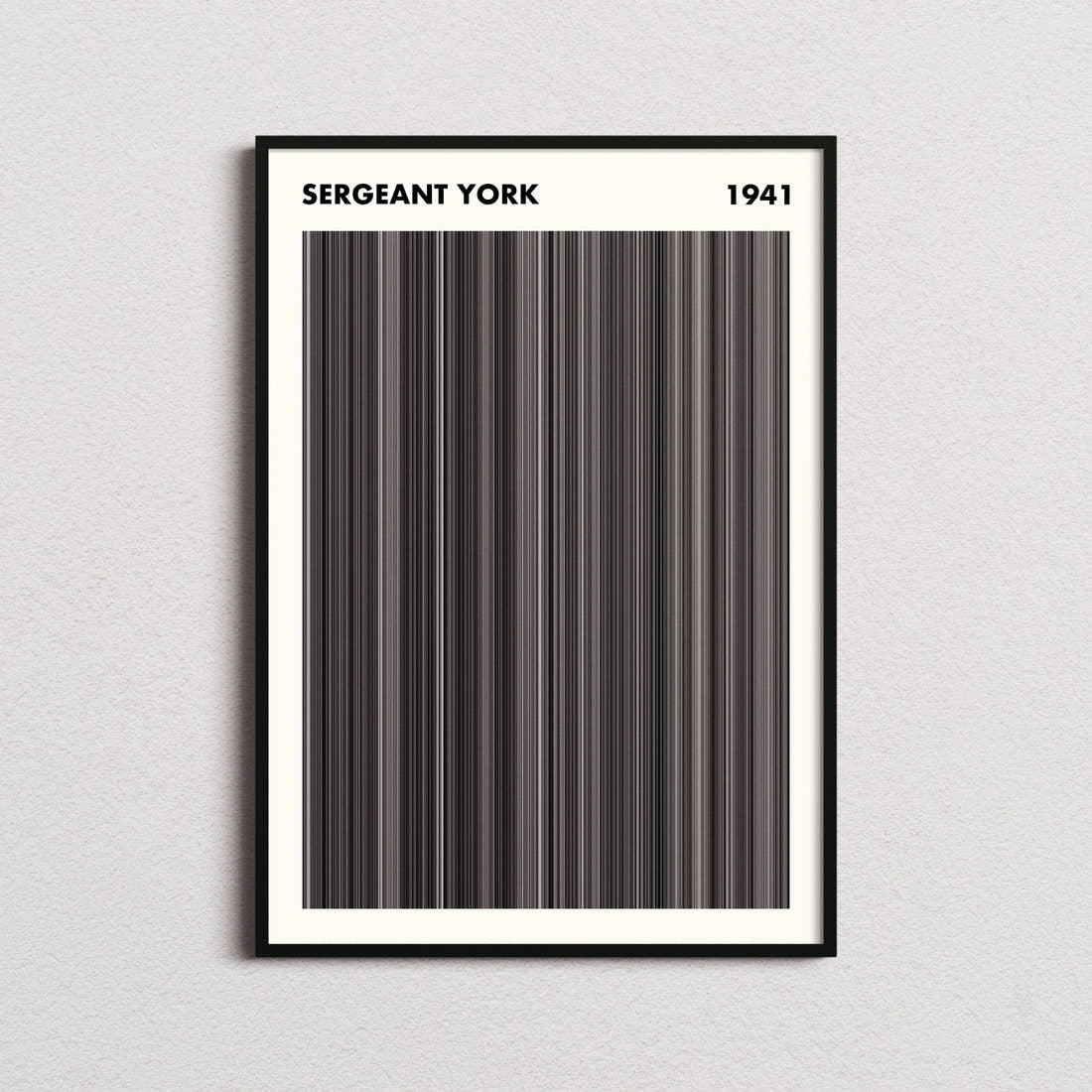 Sergeant York Movie Barcode Poster - Simplified