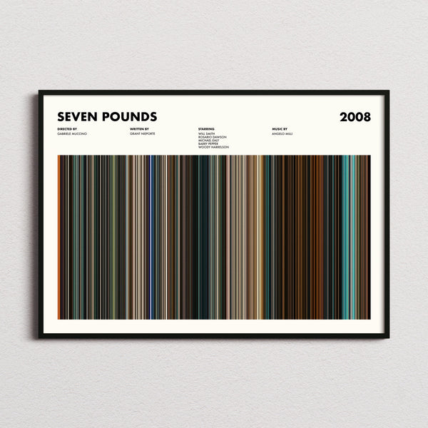 Seven Pounds Movie Barcode Poster