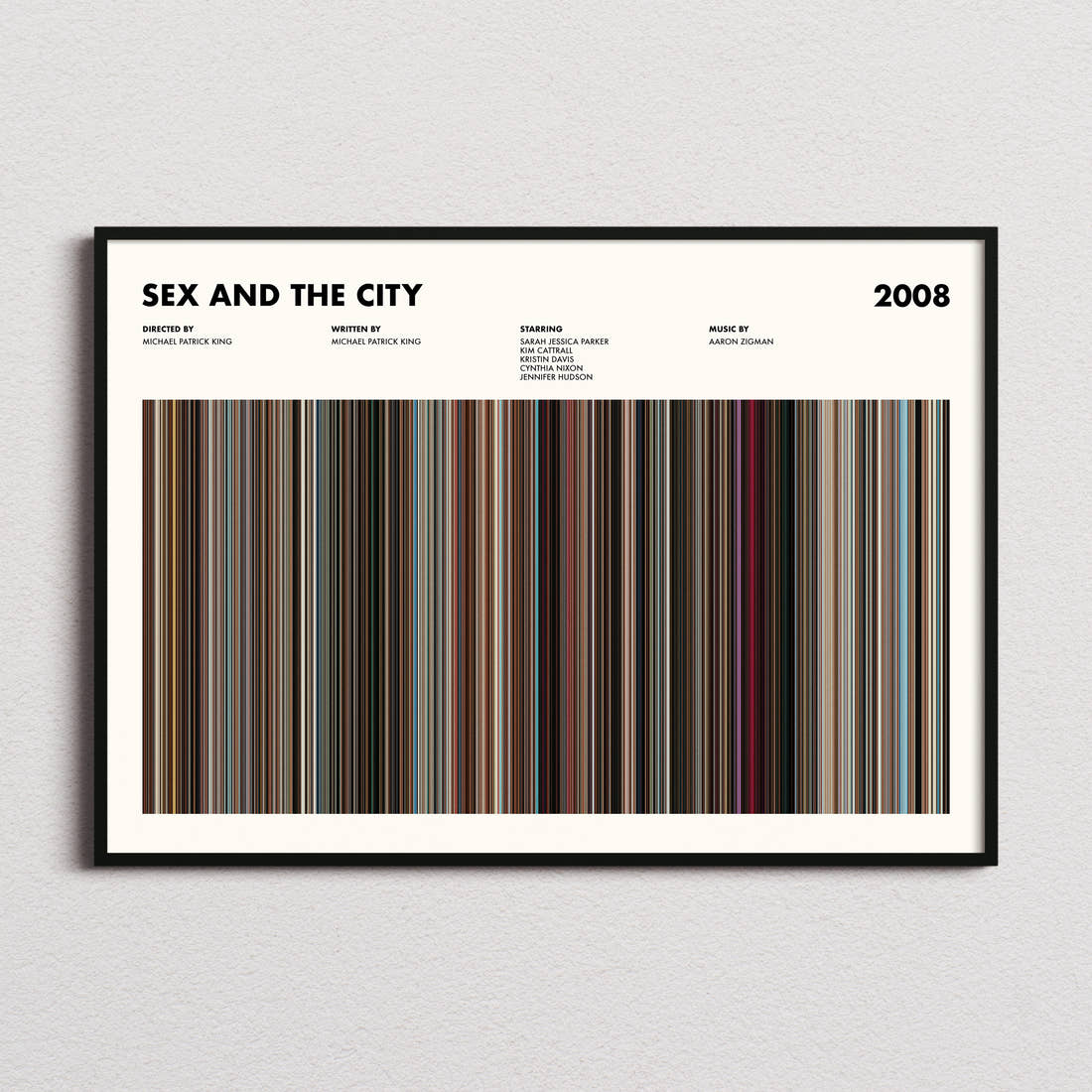 Sex and the City Movie Barcode Poster