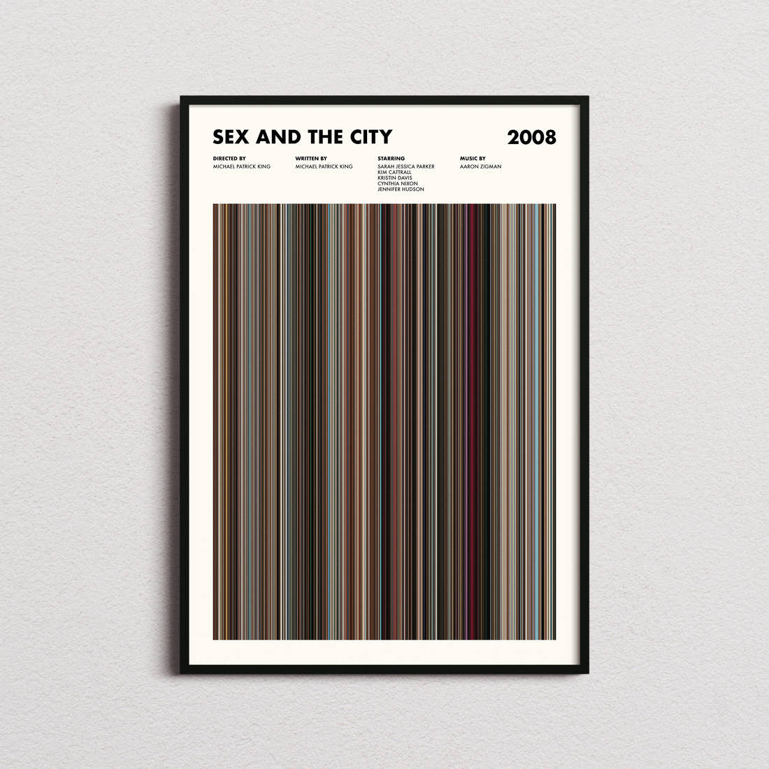 Sex and the City Movie Barcode Poster