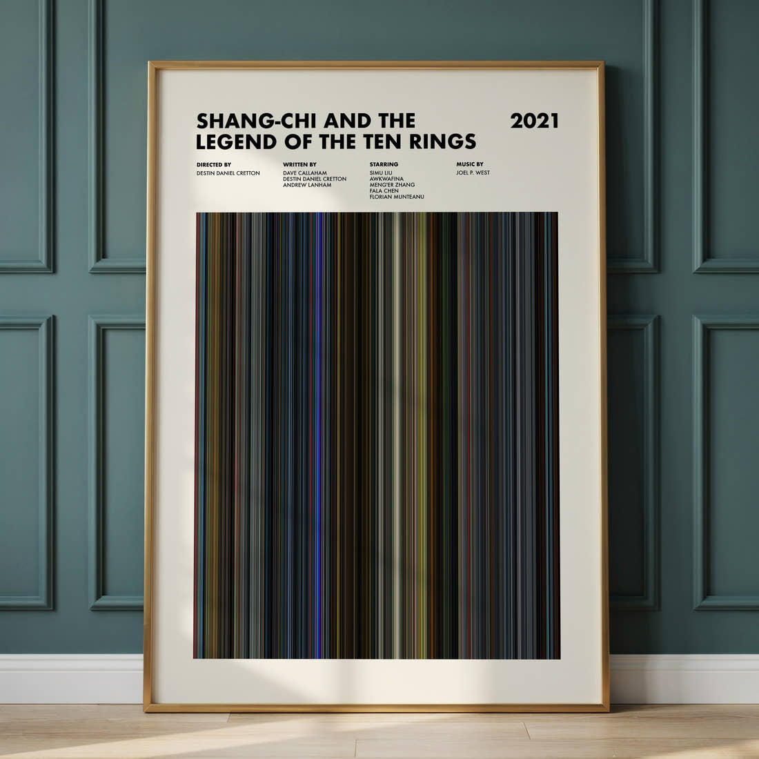 Shang-Chi and the Legend of the Ten Rings Movie Barcode Poster