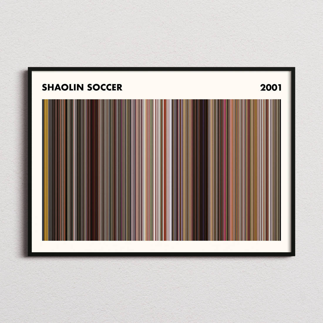 Shaolin Soccer Movie Barcode Poster - Simplified