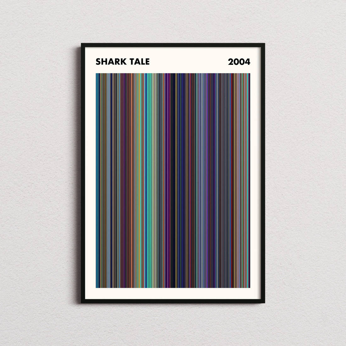 Shark Tale Movie Barcode Poster - Simplified