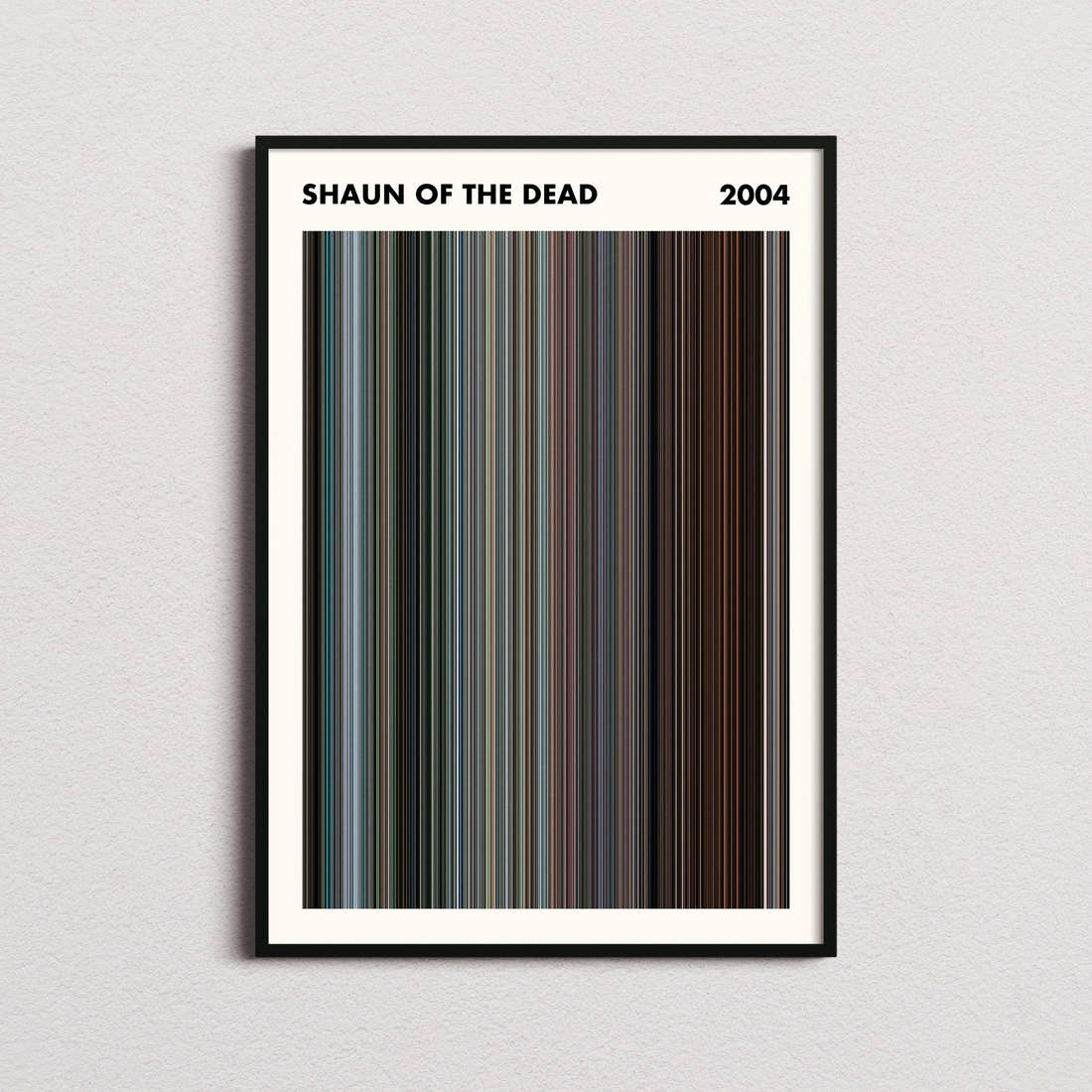 Shaun of the Dead Movie Barcode Poster - Simplified