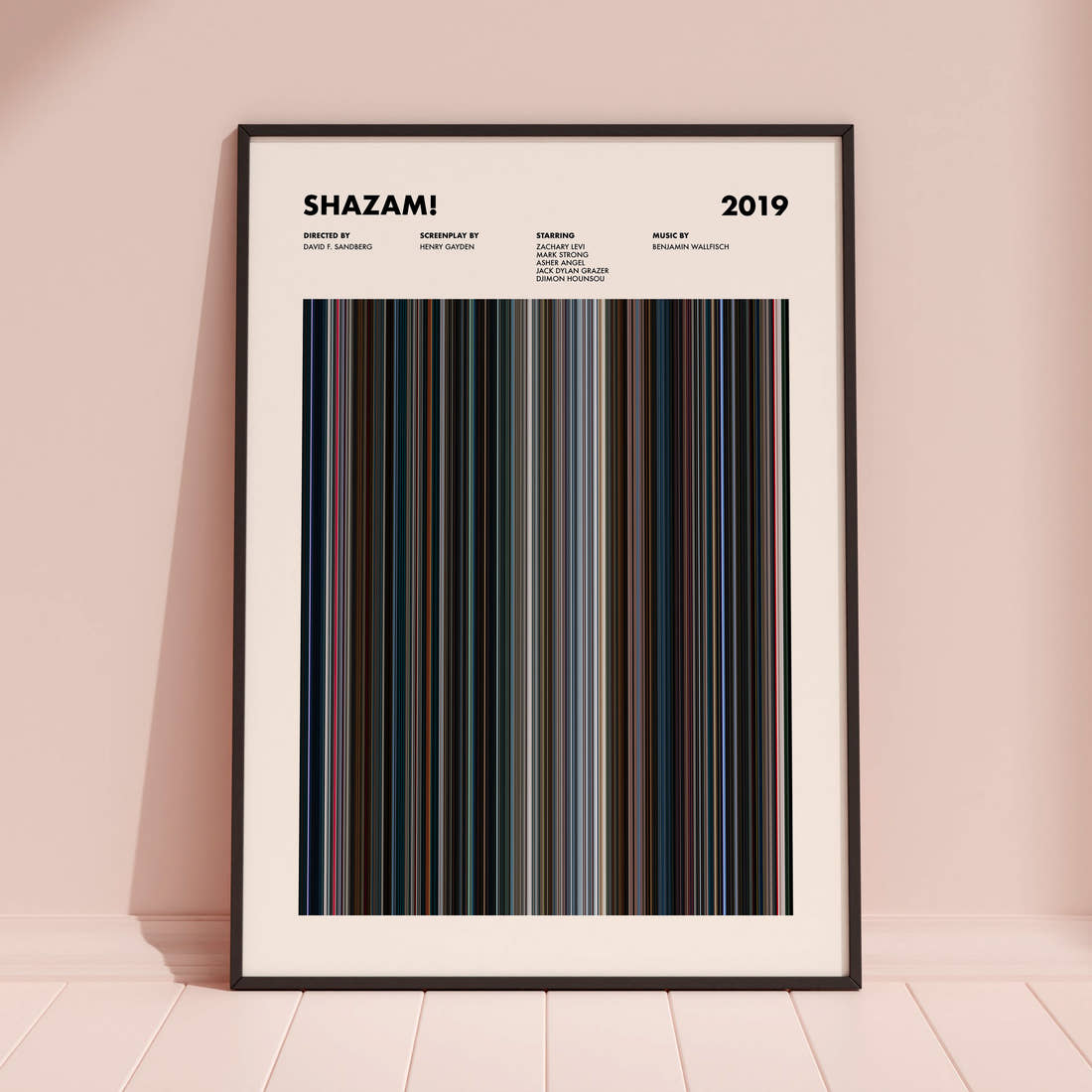 Shazam! Movie Barcode Poster