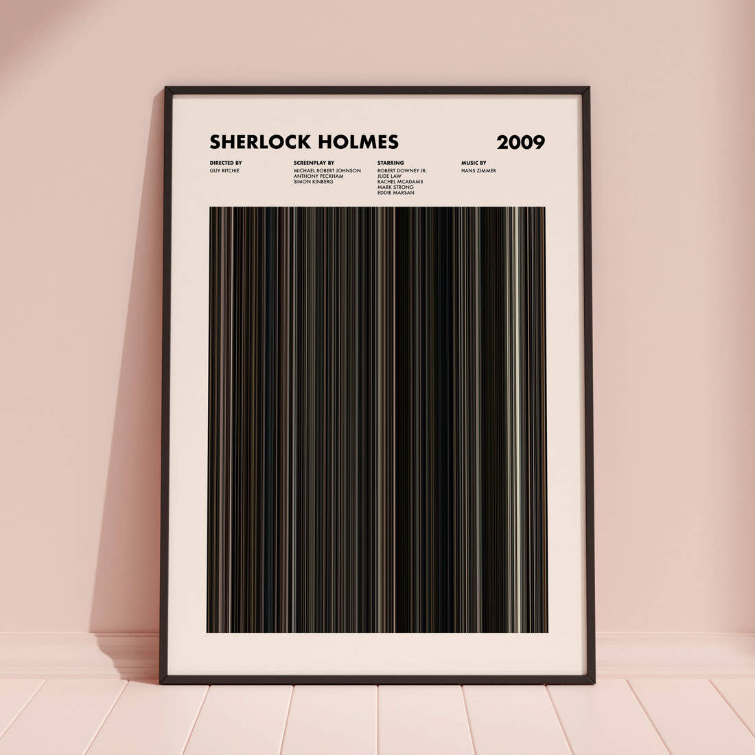 Sherlock Holmes Movie Barcode Poster