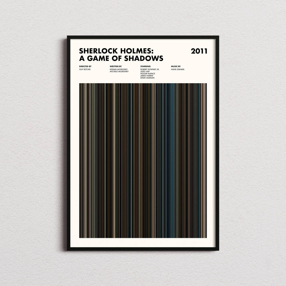 Sherlock Holmes: A Game of Shadows Movie Barcode Poster