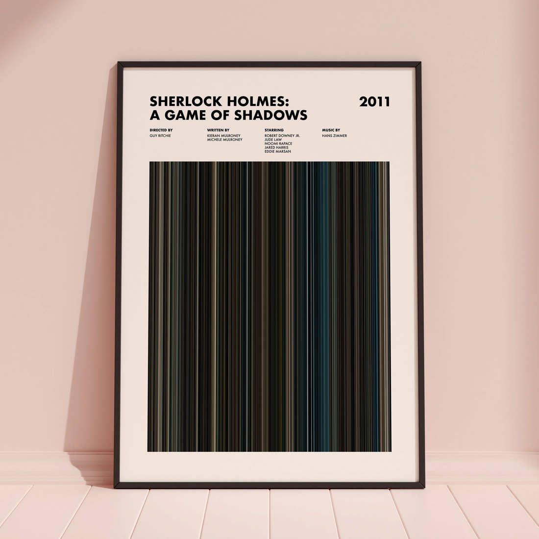 Sherlock Holmes: A Game of Shadows Movie Barcode Poster