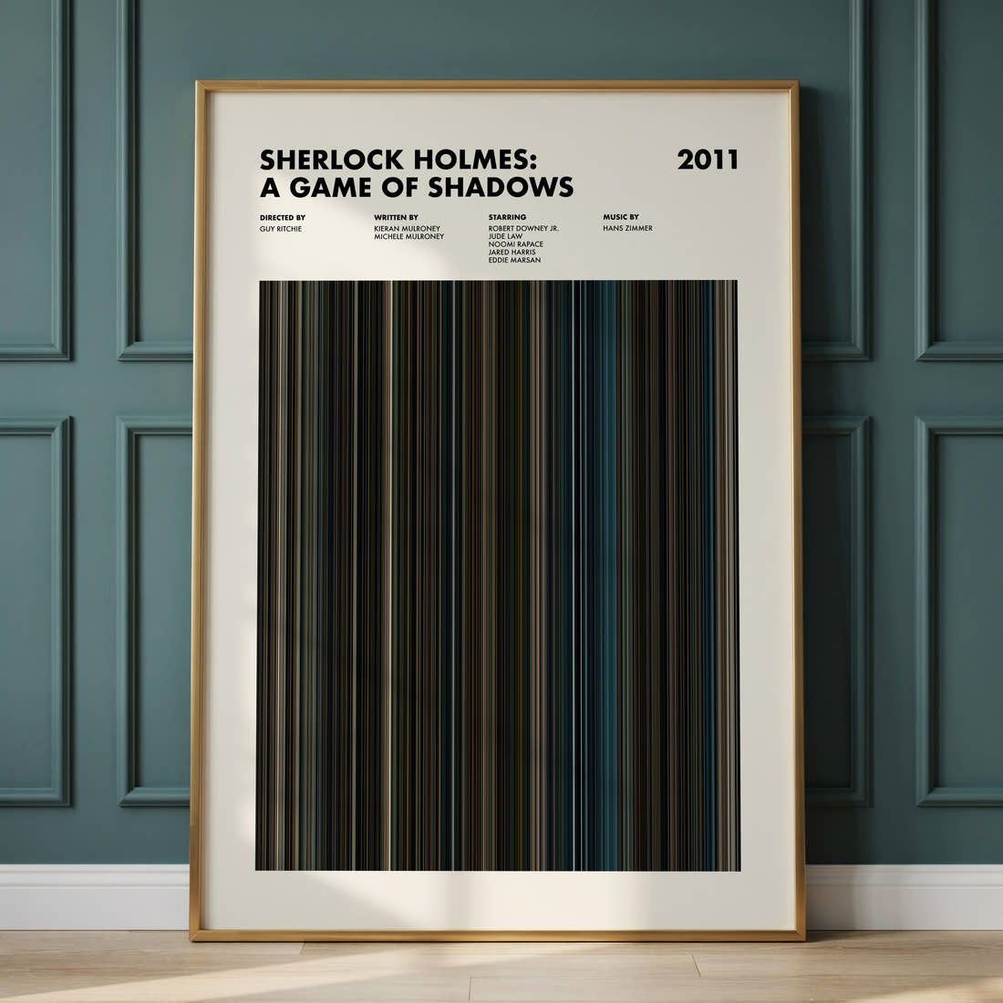 Sherlock Holmes: A Game of Shadows Movie Barcode Poster