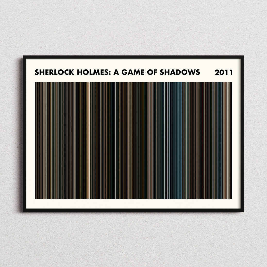 Sherlock Holmes: A Game of Shadows Movie Barcode Poster - Simplified