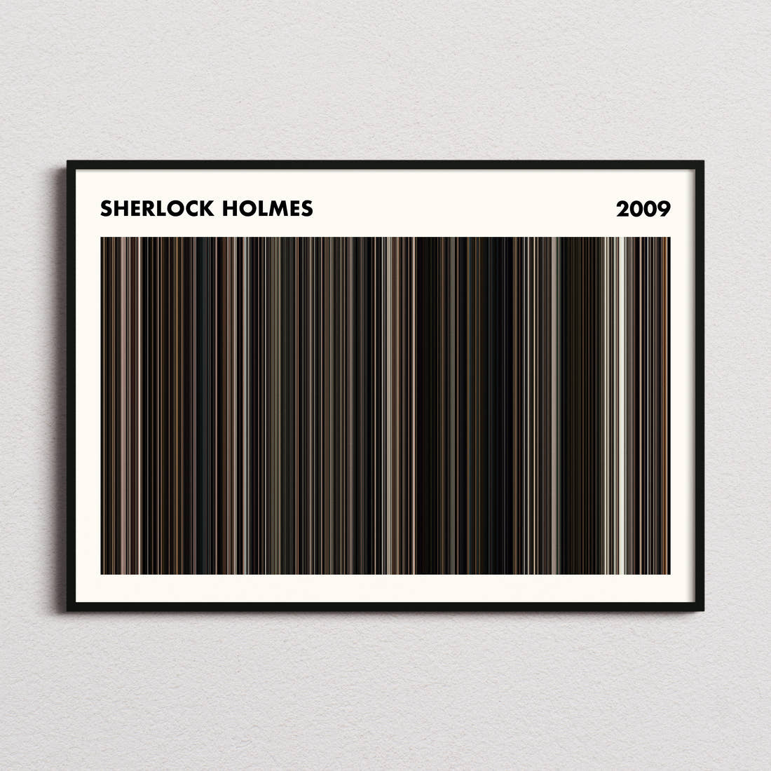 Sherlock Holmes Movie Barcode Poster - Simplified