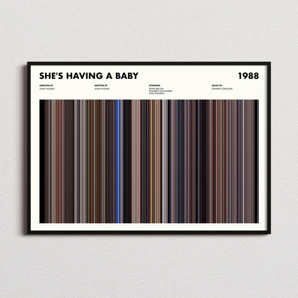 She's Having A Baby Movie Barcode Poster