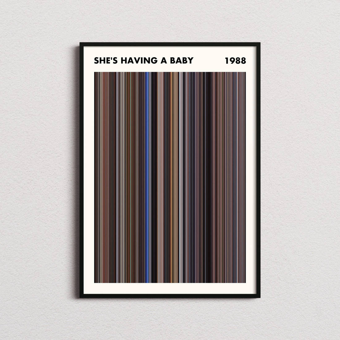 She's Having a Baby Movie Barcode Poster - Simplified