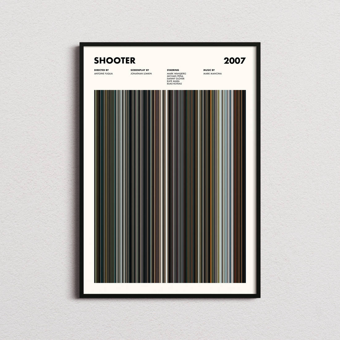Shooter Movie Barcode Poster