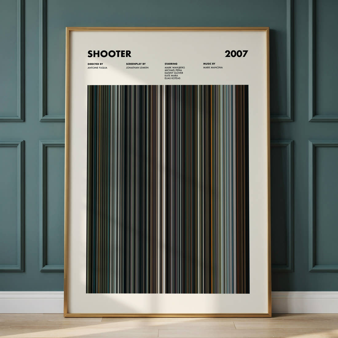 Shooter Movie Barcode Poster