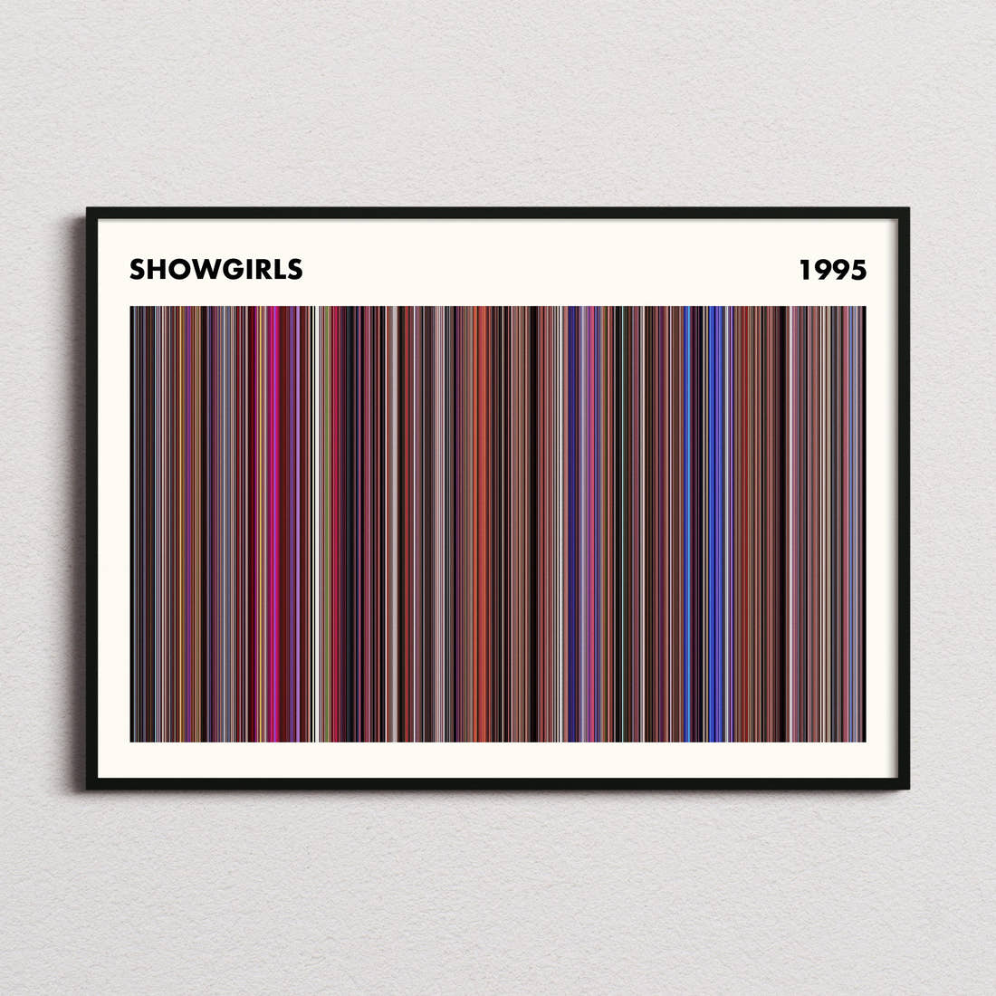 Showgirls Movie Barcode Poster - Simplified